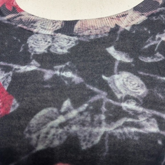 The Kooples Pullover Rose Print Long Sleeve Top Size Medium - Picture 2 of 8